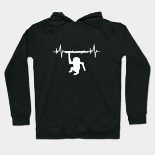 Gibbon Heartbeat ECG Animal Welfare Design Fan Hoodie